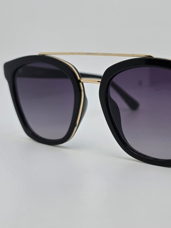 Quay Australia Sweet Dreams Black Gold Frame Smoke Gradient Aviator Sunglasses main image 10